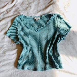 *SOLD ON DEPOP* Topshop blue lace baby tee